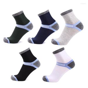 Chaussettes pour hommes 1 paire de pur coton pour courir en plein air alpinisme ventilation confortable et anti-friction