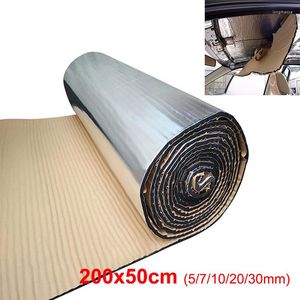 Interiörstillbehör 50 200 cm Deading Aluminium Foil Mat Car Sound Veam Isolation Cotton Hood Engine Firewall Door Trunk Soundproof