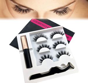 5 Magnet Lashes Sets Magnetic Liquid Eyeliner Magnetic False Eyelashes Tweezer Set Waterproof Long Lasting Eyelash Extension1822181