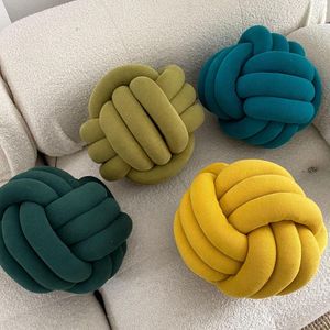 Cuscino Nordic Annodato A Mano Schienale Divano Colori Solidi Dormire Morbido Farcito Decorativo Per La Casa Per Bambini Decorazioni Per La Camera Da Letto Per Adulti