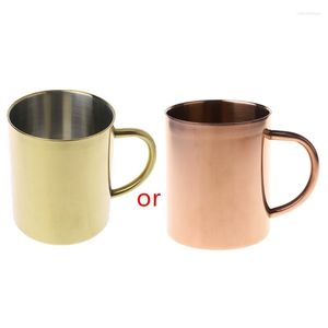 Mugs Gold/Brass Plated Stainless Steel Double Wall Mug Cup For Wine & Tumbler Coffee
