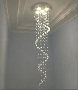 Moderne K9 Crystal Single Spiral Trap Kroonluchter woonkamer kristallen hanglampen el restaurant decoratie verlichting fixtu7709269
