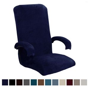 Chair Covers Elastic Swivel Computer Cover With Armrest Washable Anti Dust Polyester Soft Office Armchair For Desk