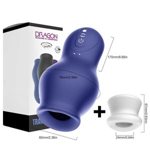Sex Toys Massager Masturbator för män Automatisk sugande manlig maskin oral vaginal penis vibrator onani cup cup blowjobs till försäljning