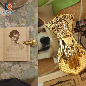2023 Lady Hand Vintage Paper Clips for Handbook Segnalibri in metallo Mezza lettera Binder Gold Stationery Clip Paperclips