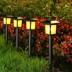 2pcs Luz solar de solar ao ar livre IP65 Noite 10LED à prova d'água para lâmpadas de jardim da paisagem de entrada de automóveis