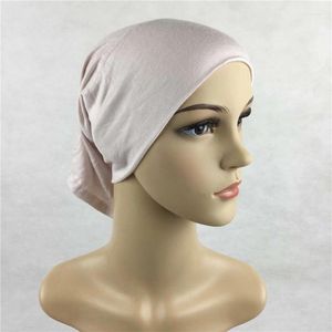 Roupas étnicas algodão sob tampas de cachecolas gotas minuciosas hijabs interiores femininos subdescarf bonnet fêmea envolta hijab chapéu de hijab