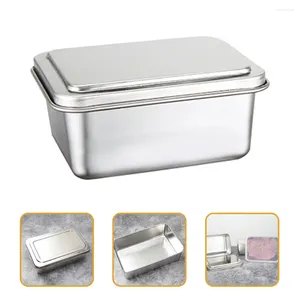 Storage Bottles Stainless Steel Food Container Portable Bento Box Creative Lunch With Cover