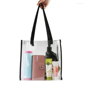 Storage Bags Clear Handbags Cosmetic Beach Tote For Make Kit Little Item Organizer Transparent Backpack Cloth Toys