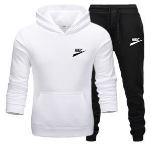 Marke Trainingsanzug Männer Neue Sweatshirt Sporting Sets Winter Jacke Hosen 2 Stück Set Casual Kleidung Herren Trainingsanzug Sportswear Mantel Marke LOGO Drucken