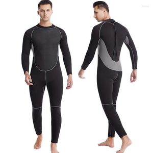 Kvinnors badkläder Mens Wetsuit Full bodysuit 3mm Summer Round Neck Div ​​Suit Stretchy Swimming Surfing Snorkling Kayaking Sportskläder