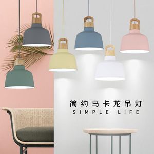 Pendant Lamps Nordic Modern Ceiling Lamp Wood Aluminum Lights Living Room Dining Table Kitchen Aisle Bedside Decorative Lighting