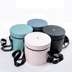 Gift Wrap Round Double-layer Portable Flower Box Wedding Boxes Surprise Gifts Packaging Materials