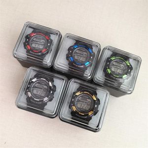 5 pieces per lot Silicone band stainless steel back cover digital display fashion sport man digital watches Box packing as po G2820