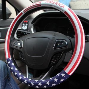 Coprivolanti Coprivolante americano bandiera americana Copriauto in pelle microfibra Custodie per ruote per auto Taglia universale M 38CM 15 pollici