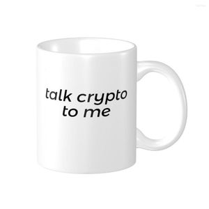 Tazze Promo Talk Crypto To Me Grafica Cool Tazze Stampa Umorismo Birra