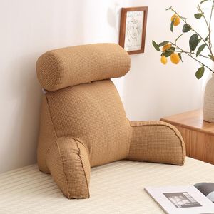 Pillow Reading Backrest Triangular Removable Linen Cover Detachable Neck Roll Support For Pain Relief Sofa Bed Chair Waist