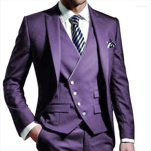 Completi da uomo Completi da uomo in 3 pezzi Gilet slim fit Pantaloni Blazer Set Business Formale Colloquio da ufficio Meeting Sposo Groomsman Tuxedo