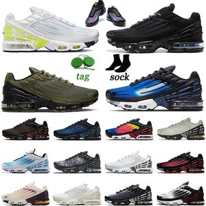 Plus TN 3 Tuned Running Shoes 2023 Authentieke heren dames sneakers Trilpe White Red Gray OG Ghost Green Off Unity Sports Trainers Laser Blue tennisschoen Maat 45