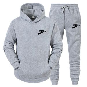 Suit męski moda Casual Tracksuit 2 -częściowy zestaw bluzy z kapturem Sports Ubrania bluza