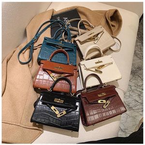 A23 Neue mode frauen handtaschen damen designer verbund taschen dame handtasche schulter tote weibliche geldbörse brieftasche MM größe Krokodil 2728