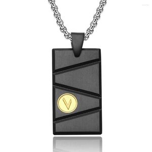 Pendant Necklaces Fashion Men Punk Rock Chocolates Dog Tag Necklace Jewelry Gift For Him With Chain