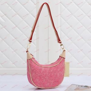 Designer Cross Body Bag Luxury Classic Lady Handbag Fashion Påsar Axelväskor för kvinnor Plånbok Multi Color Half Moon Purse