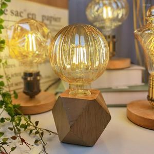 Edison kreativ glödlampa bärnsten transparent varm e27 skruv ledtråd lampdekorativ konst ljuskrona