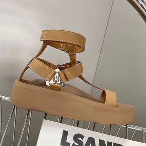 women summer gladiator cutout sandals 23ss black white brown girls slingback casual runway sandal beach loafers mules platform flats shoes cross straps mocassions