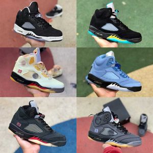 Jumpman 5 5S High Casual Basketball Buty męskie żagiel 2.0 Raging Bull Red Top 3 Oreo Hyper Royal Aqua Unc Ice Hoded Muslin Fire Red Trainer What the Sneakers S18