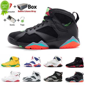 TOP TN Casual Shoes with Box Jumpman 7s Oregon Ducks Herr Basketbollskor 7 Ray Allen Barcelona Nights Hare Men Women Chaussures Trainers