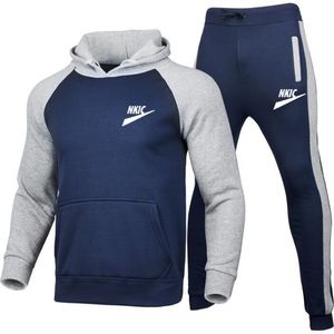 Tracksuit Men Ytterkläder mode 2 stycken Set Autumn Sporting Track Suit Manlig fitness stativ krage tröjor jacka byxor märke logotyp