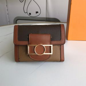 2021 Portafoglio di design con cerniera più alla moda di alta qualità Portafoglio serie Dauphine carte e monete famosi portafogli da uomo in pelle borsa280Y