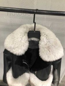 Women's Wool & Blends Designer Winter new high-end ins style sheep fur integrated fox leather lapel long sleeve coat women 5Z5A