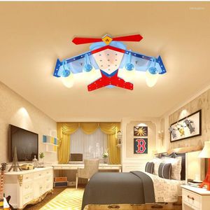 Plafoniere Modern Creative Cartoon Airplane Boys Room E27 Lampade Led Kindergarten Kid Light