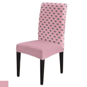 椅子が目を覆うピンクの面白いダイニングカバー4/6/8pcs結婚式のエルバンケットルームのスパンデックス弾性スリップカバーケース