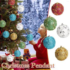 Decorações de Natal 2022 1pc 8cm Bolas Árvore Casa Home Shinestone Glitter Xmas para Bola de Presente #4