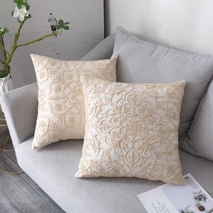 Kudde amerikansk blommor broderi täcker linne bomull fodral dekorativa kuddar för soffa säte lluvningsrum sängkast