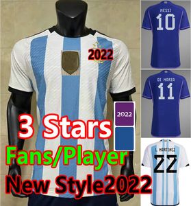 3 stars finial 2022 Argentina Soccer Jerseys 22 23 DI MARIA DYBALA Football Shirt OTAMENDI MARADONA ENZO FERNANDEZ MARTINEZ ALVAREZ maillots men kids camesitas