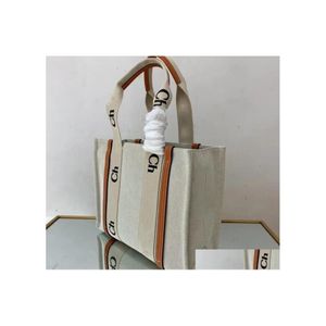 Bolsas de ombro 2022 para venda na moda casa grande loja bolsa homem mulher grande capacidade lona lazer Chlo1Es bolsa de praia Shoder Beautif D Dhjm5