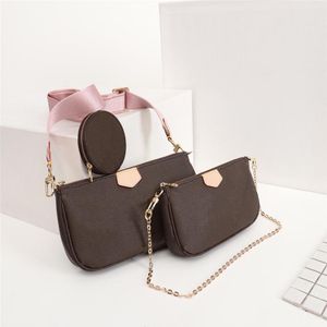 Designer Ladies Shoulder Bag Brand Chain Crossbody Bag Designer Luxury Handbag Wallet Three-in-One Picture-in-One Bag242T