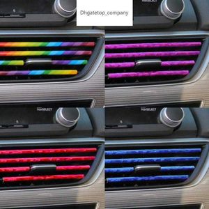 10 pezzi strisce decorative per presa d'aria per auto aggiornamenti di modifica interni fai da te per auto accessori per lo styling dell'auto di colore cromato per auto