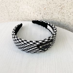 Designer PD Haarschal Tausend Vögel Grid Hair Hoop Frauen Retro schwarzweiß