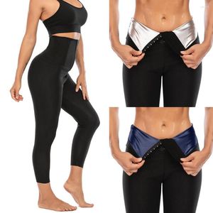Women's Pants Women's Body Shaping High-waist Tight-fitting Sports Fitness Pants-breasted Abdomen Sweat Yoga Thermal Legging