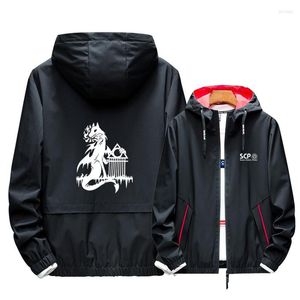 Men's Hoodies Secure Contain Protect Cosplay SCP Hoodie Noctilucent Print Zipper Thin Jacket Summer Cool Sport Casual Coat Sunscreen