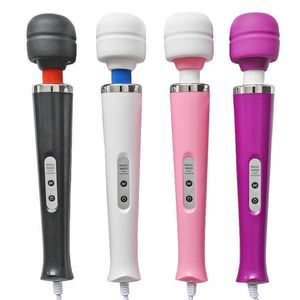 Sexleksak Massager vibrerande kvinnlig onani stor massage stark chock stora AV -vibratorer vuxna produkter