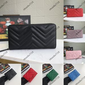 En kaliteli klasik Soho Zippy Longshort cüzdanları Marmont Coin Purse Tasarımcı Kart Tutucu Orijinal Deri Lady Cüzdanlar Erkek Kadınlar Lu302Z