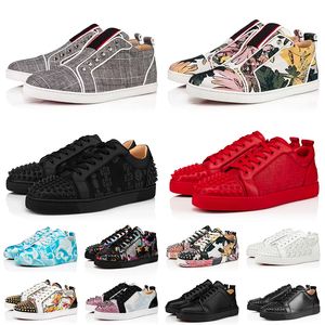 Red Bottoms Sneaker Low Top Platform Sneakers Casual Chaussures Femmes Mens Designer Luxurys Spikes Suede Leather Vintage Trainers