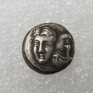 COPIA DI MONETE del Greco antico Artigianato in metallo placcato argento Regali speciali Tipo77