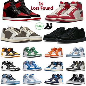 Lost Found 1 1s basketball shoes for mens womens lows high OG Black Phantom Hyper Royal Fragment Reverse Dark Mocha Denim low trainers sneakers 36-47